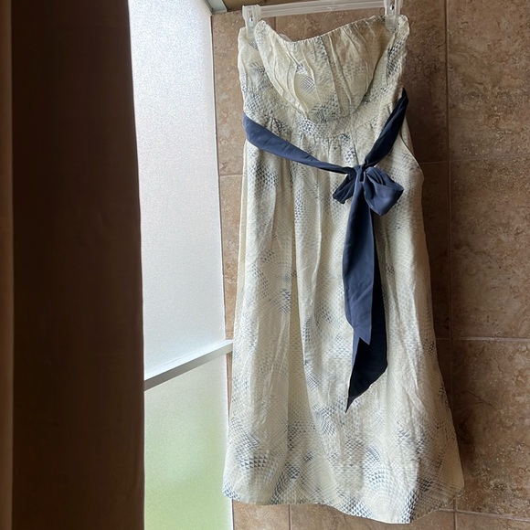 RARE Anthropologie Edme & Esyllte Fanning Triangles Strapless Dress POCKETS! 🥰 - Picture 4 of 15